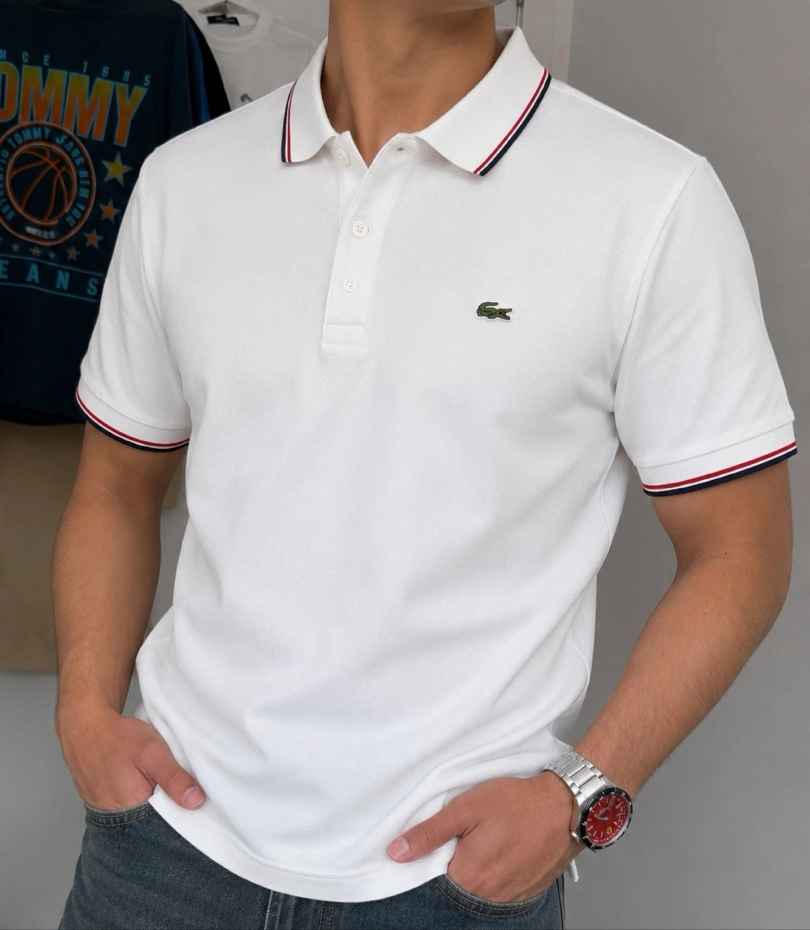 Polo Lacoste Sport branco – tamanho G – photo 12